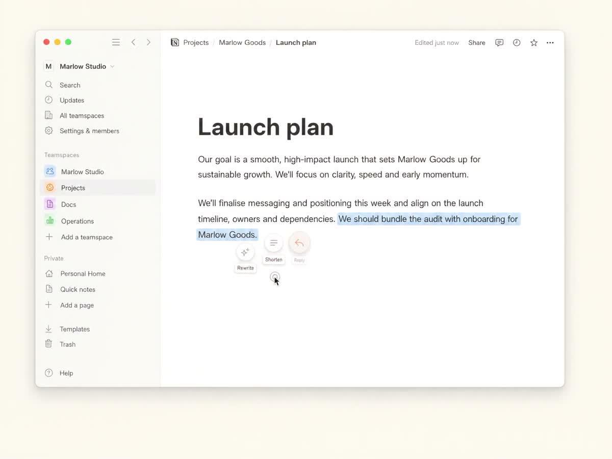 Text actions illustrative video preview